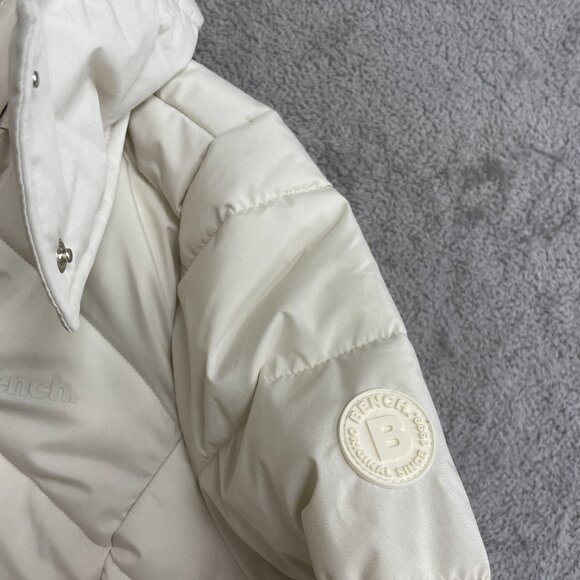 NEW Bench Women's M White Removable Hooded Puffer Coat Full Zip - Picture 13 of 15
